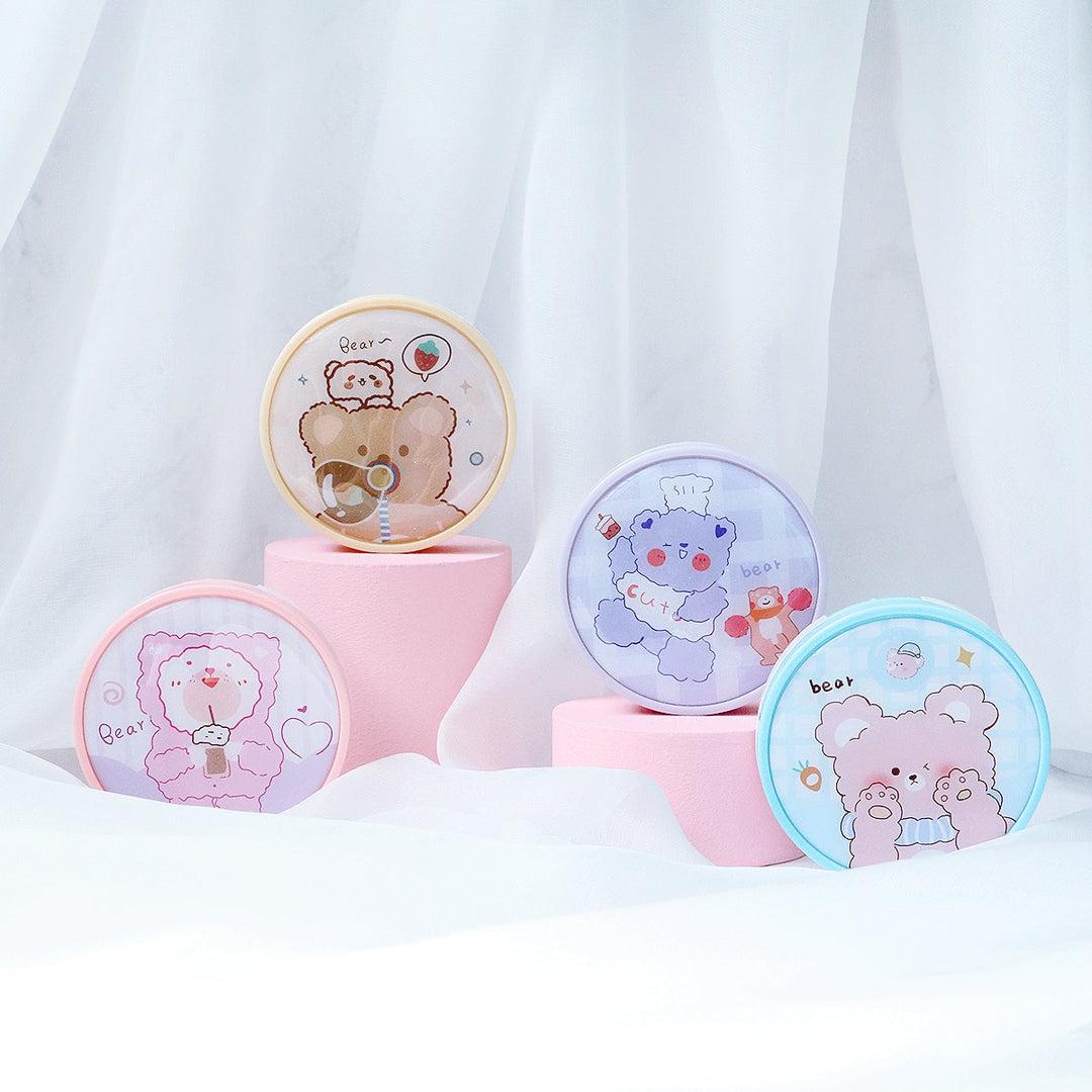 Round Cute Bear Lens Case Set *Random color