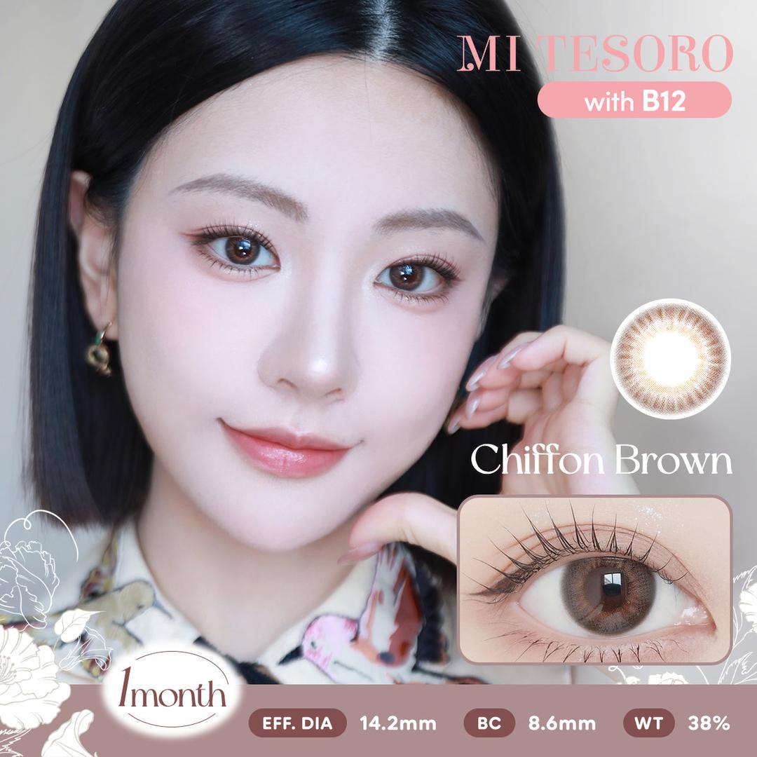 Chiffon Brown-Mi Tesoro Monthly Color Con 2pcs