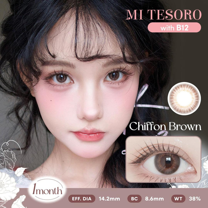 Chiffon Brown-Mi Tesoro Monthly Color Con 2pcs