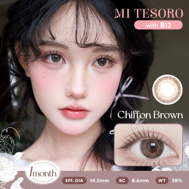 Chiffon Brown-Mi Tesoro Monthly Color Con 2pcs