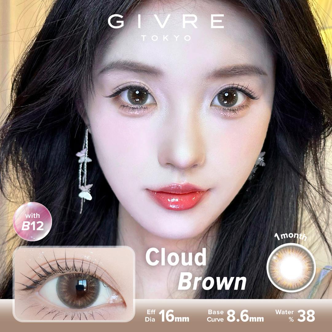Cloud Brown-Givre Monthly Color Con 2pcs (Eff Dia:15mm)