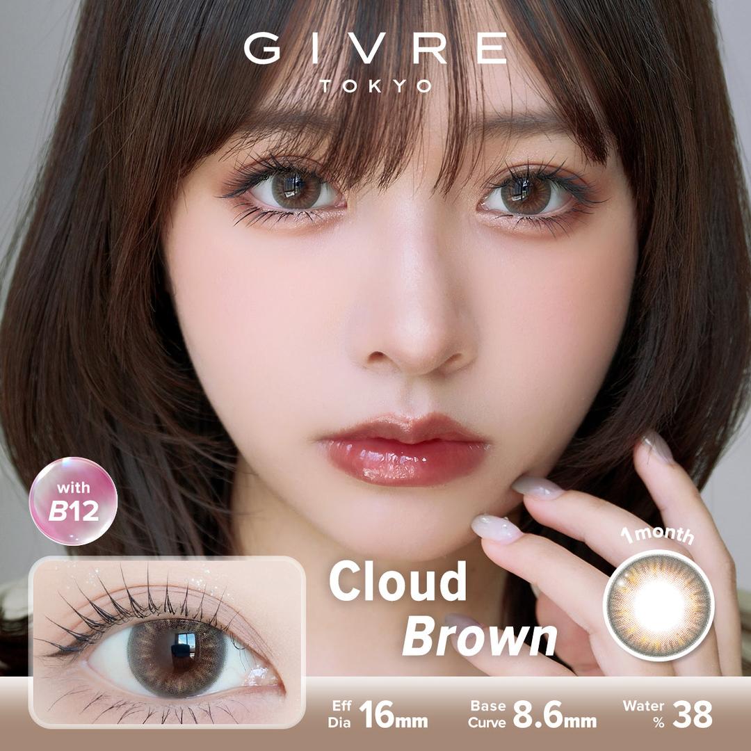 Cloud Brown-Givre Monthly Color Con 2pcs (Eff Dia:15mm)