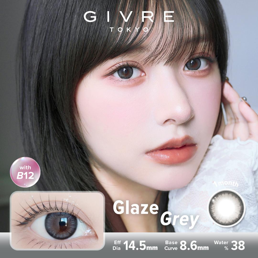 Glaze Grey-Givre Monthly Color Con 2pcs (Eff Dia:14.5mm)