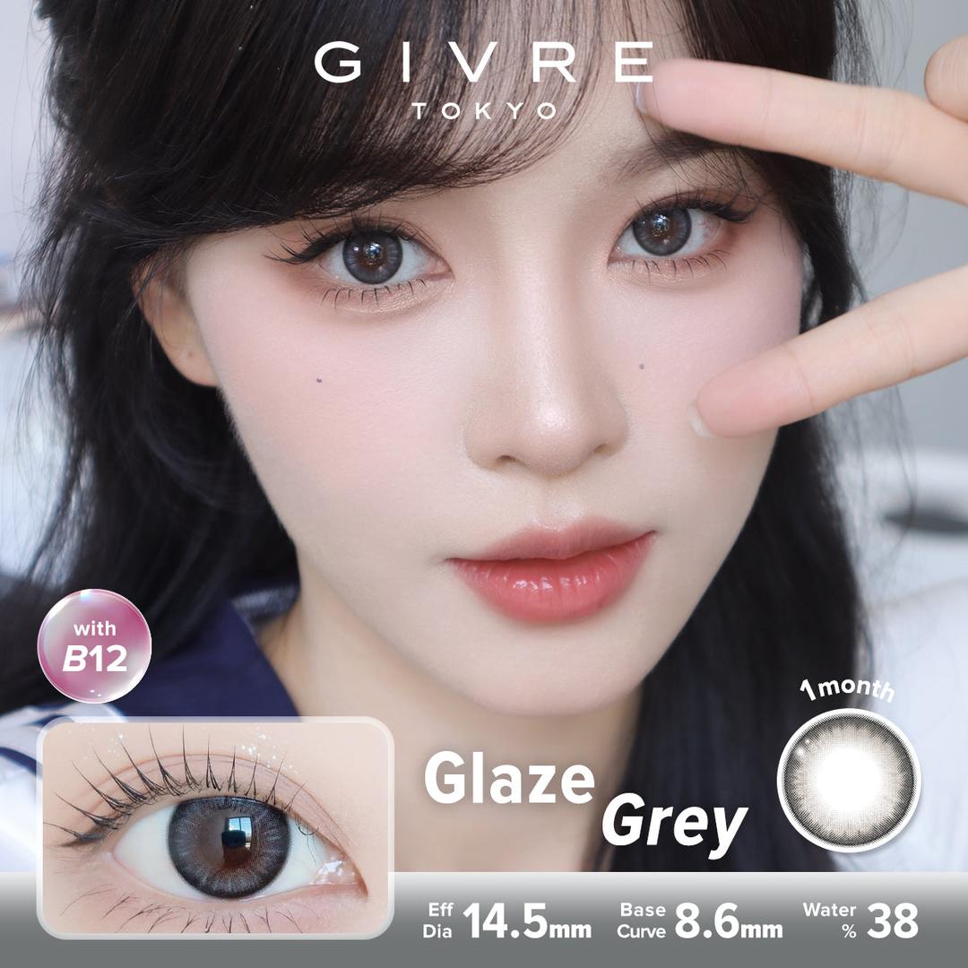 Glaze Grey-Givre Monthly Color Con 2pcs (Eff Dia:14.5mm)