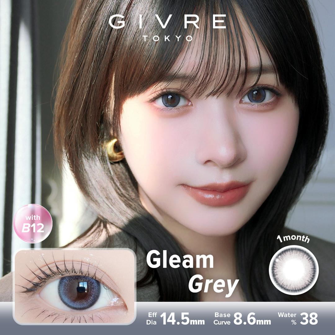 Gleam Grey-Givre Monthly Color Con 2pcs (Eff Dia:14.5mm)