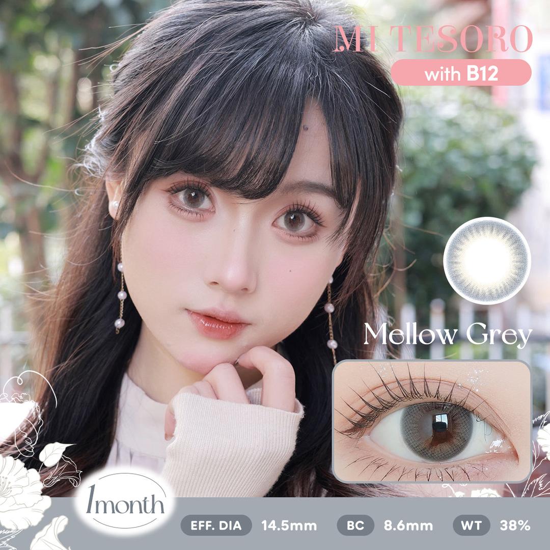 Mellow Grey-Mi Tesoro Monthly Color Con 2pcs (Eff dia:14.5mm)