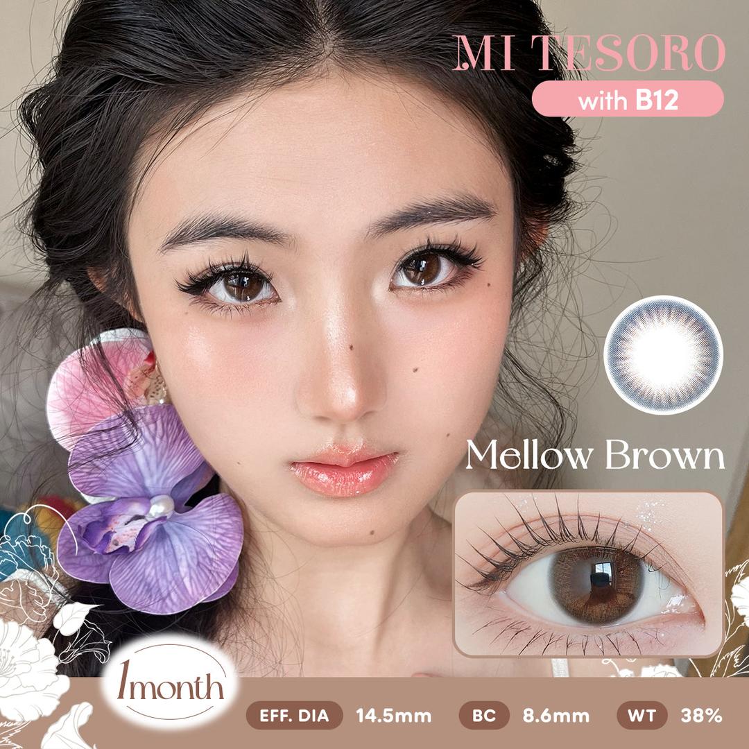Mellow Brown-Mi Tesoro Monthly Color Con 2pcs (Eff dia:14.5mm)