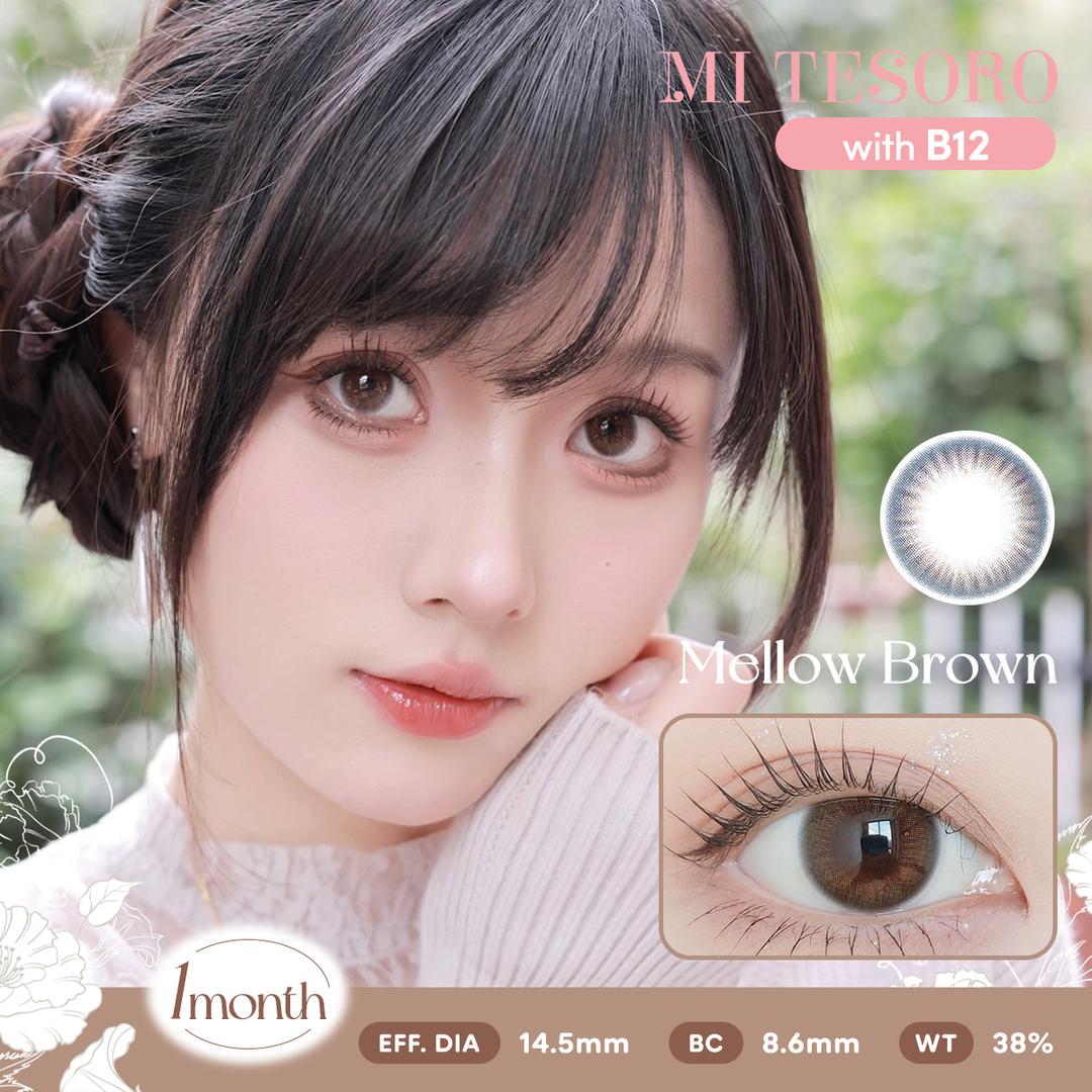 Mellow Brown-Mi Tesoro Monthly Color Con 2pcs (Eff dia:14.5mm)