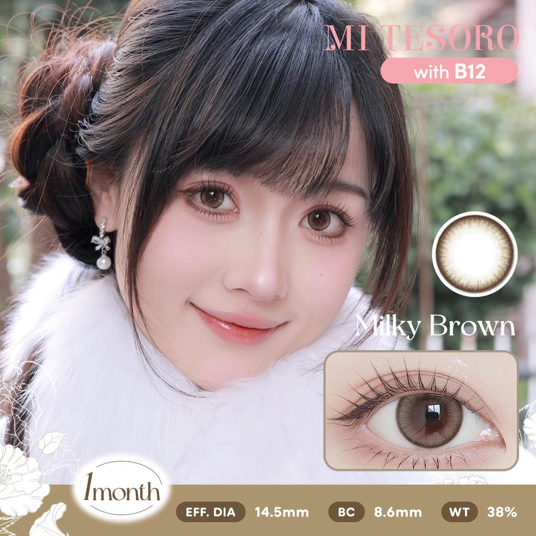 Milky Brown-Mi Tesoro Monthly Color Con 2pcs (Eff dia:14.5mm)