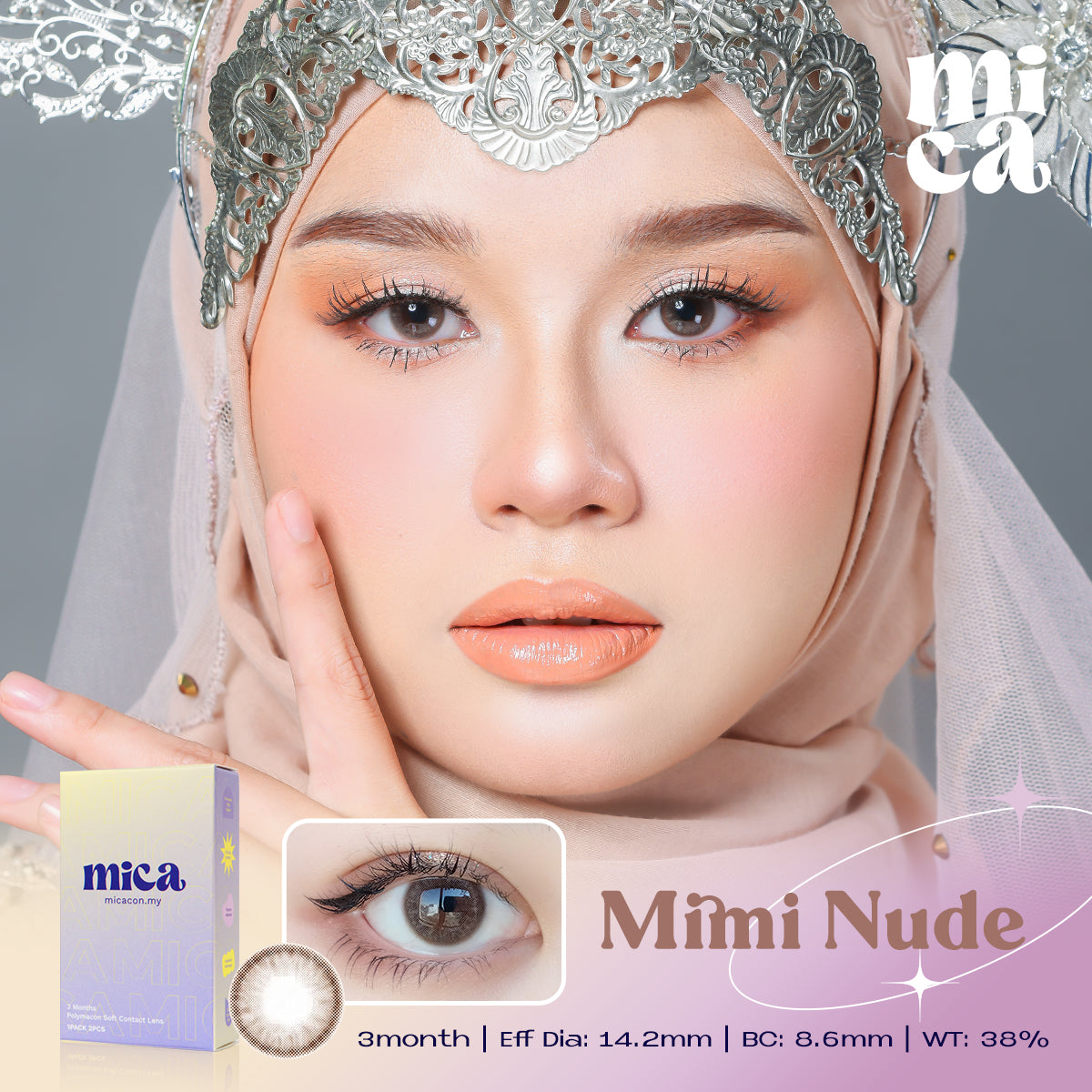 Mimi Nude 0-800 Micacon contact lens 100% Safe Certified by MDA