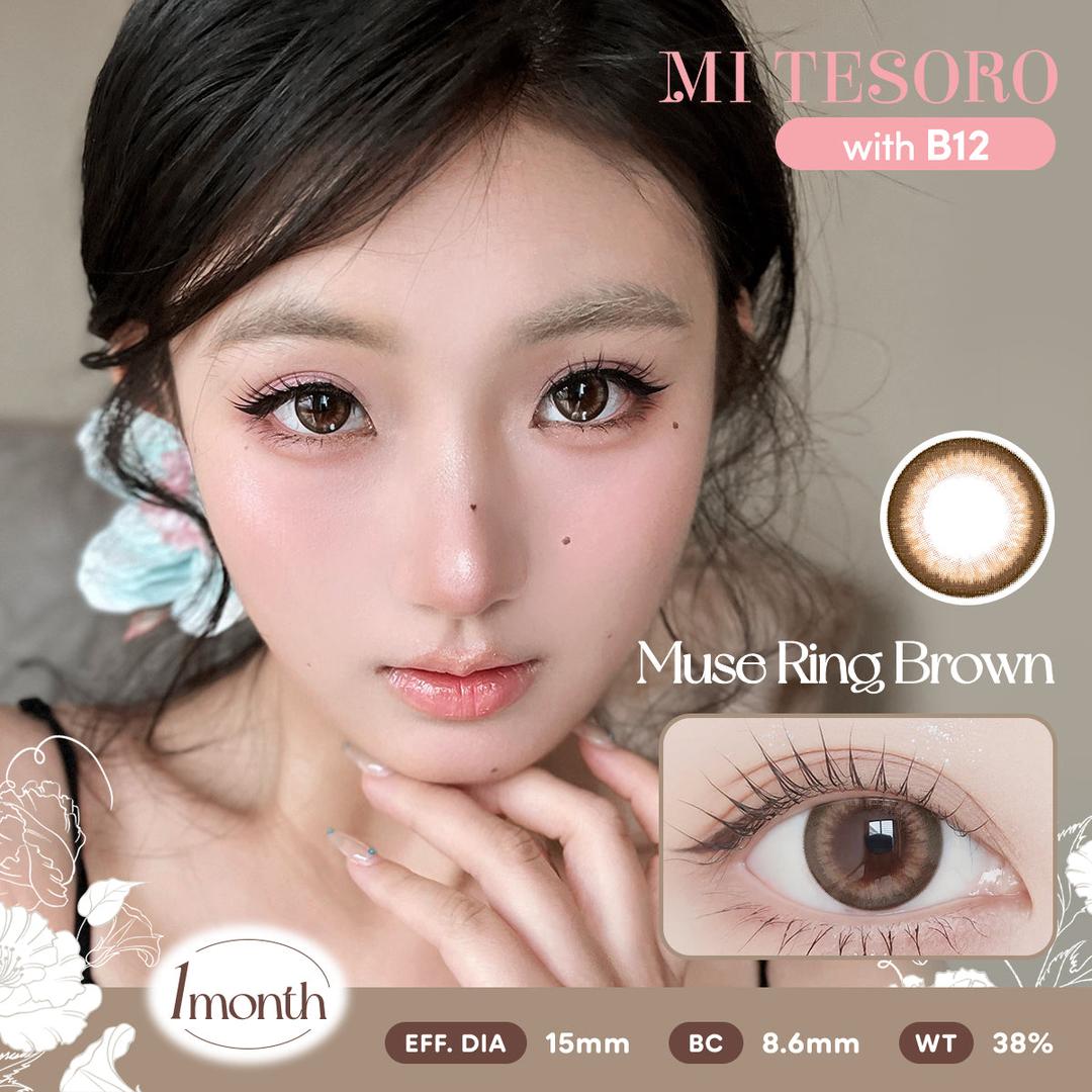 Muse Ring Brown-Mi Tesoro Monthly Color Con 2pcs (Eff dia:15mm)