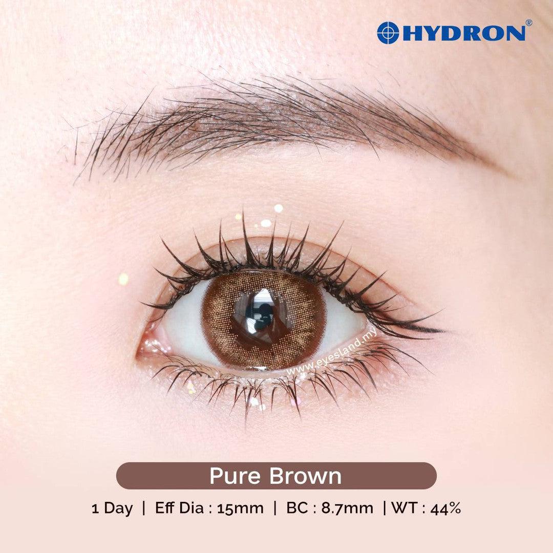 Pure Brown-Pure Plus Silicone Hydrogel 1 Day Color Contact Lens 10pcs