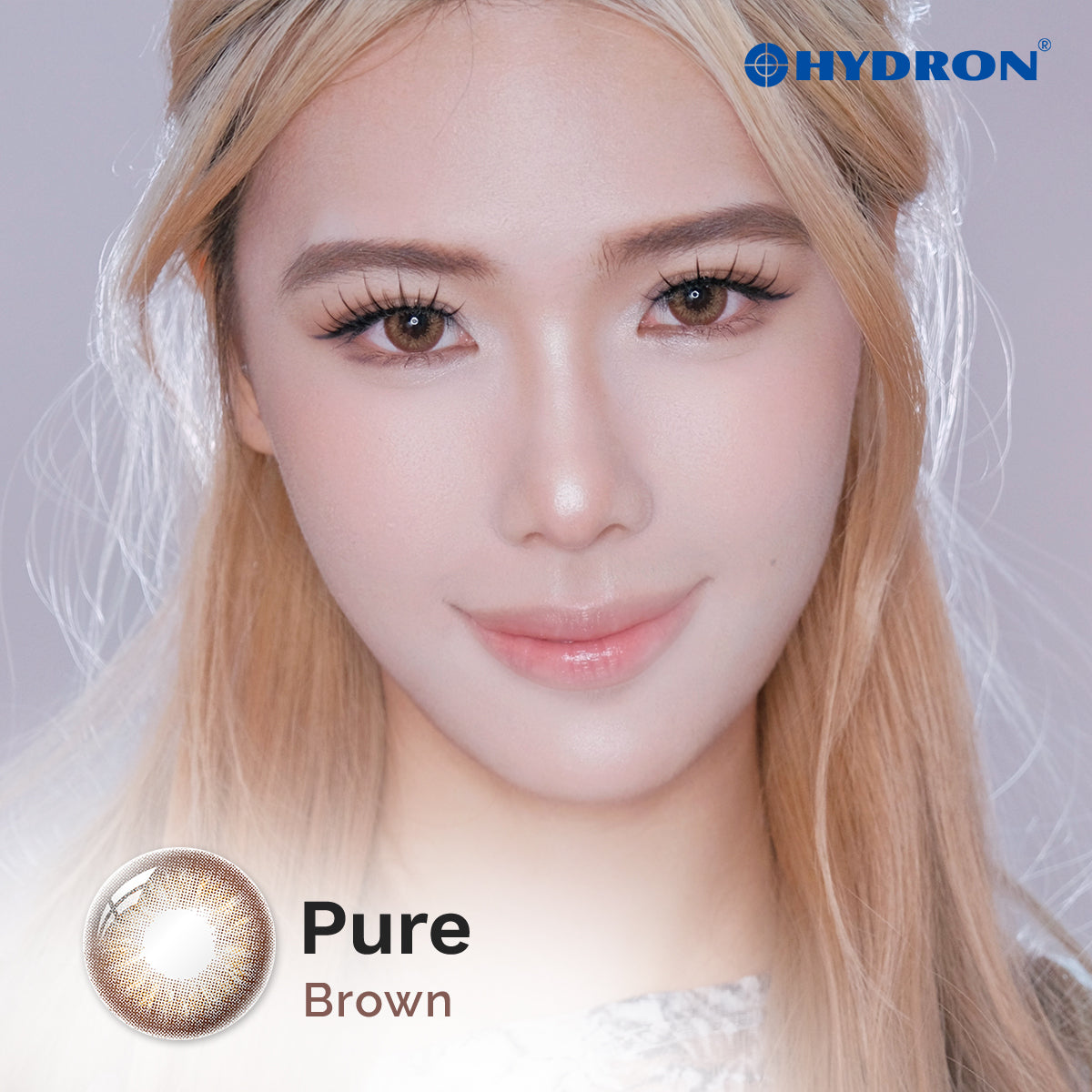 Pure Brown-Pure Plus Silicone Hydrogel 1 Day Color Contact Lens 10pcs