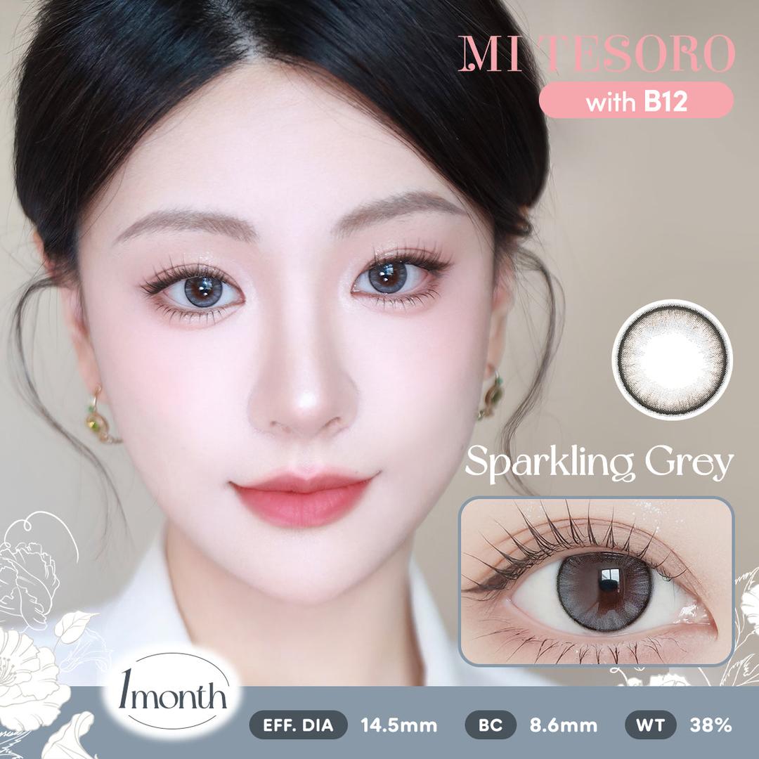 Sparkling Grey-Mi Tesoro Monthly Color Con 2pcs