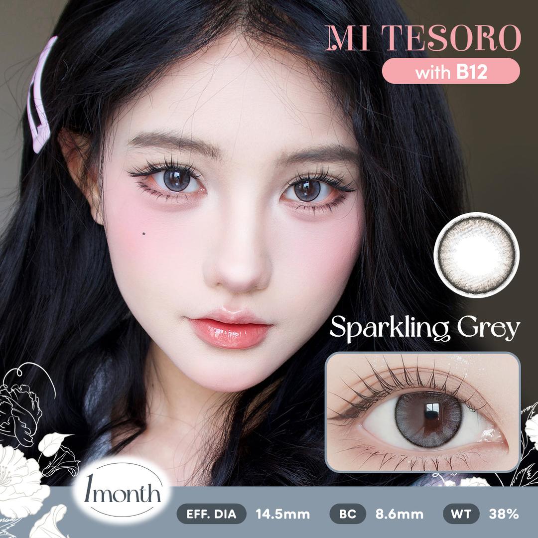 Sparkling Grey-Mi Tesoro Monthly Color Con 2pcs