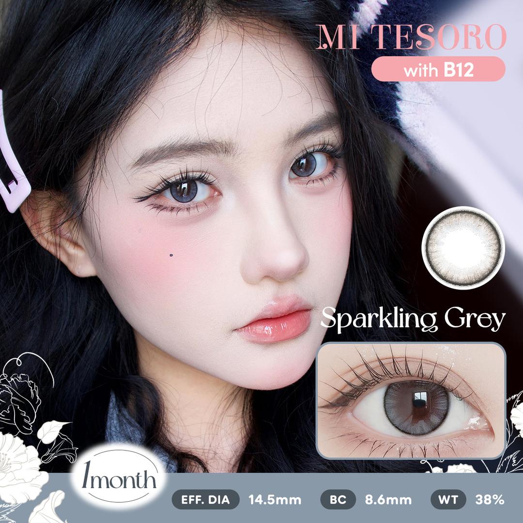 Sparkling Grey-Mi Tesoro Monthly Color Con 2pcs