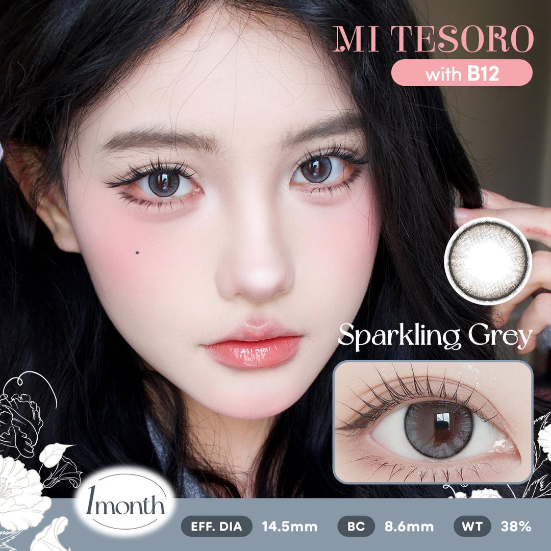 Sparkling Grey-Mi Tesoro Monthly Color Con 2pcs