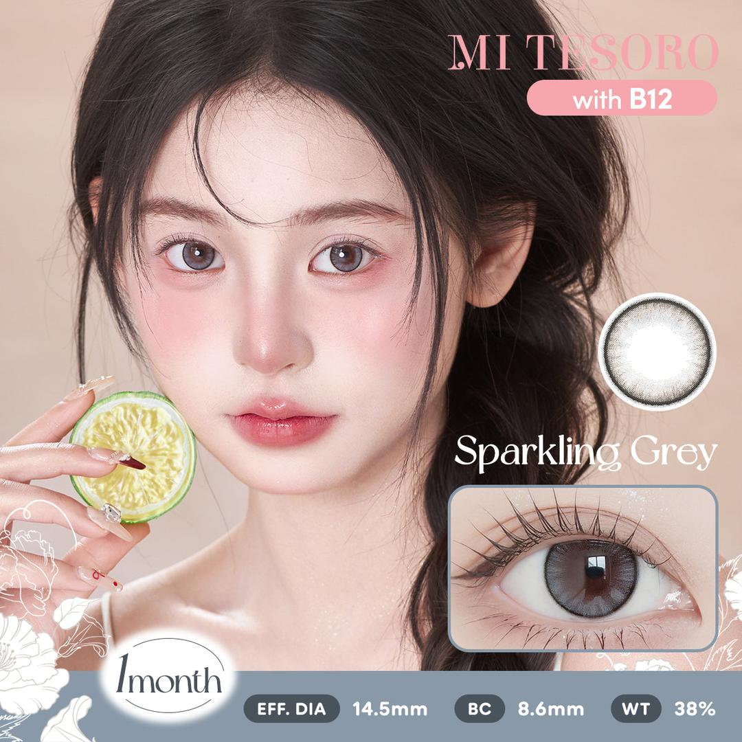 Sparkling Grey-Mi Tesoro Monthly Color Con 2pcs