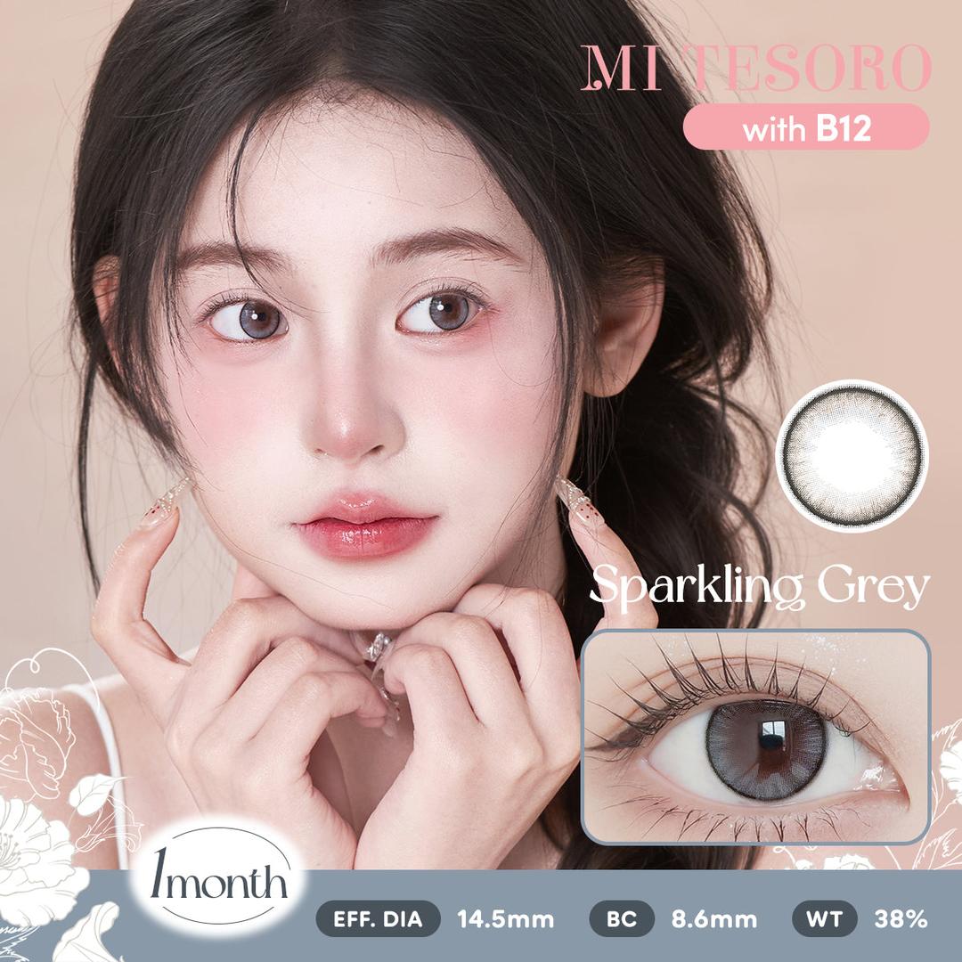 Sparkling Grey-Mi Tesoro Monthly Color Con 2pcs