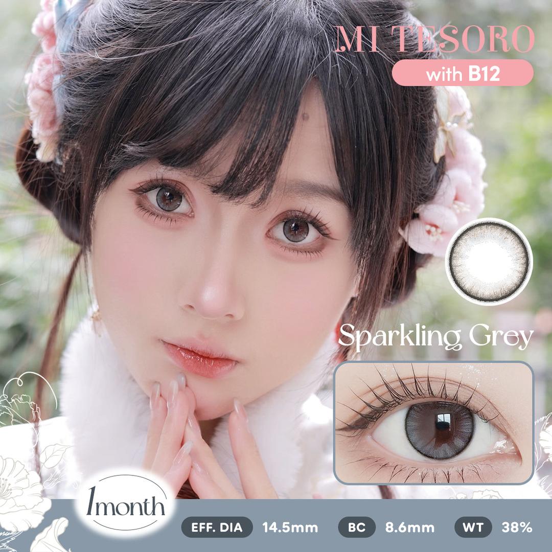 Sparkling Grey-Mi Tesoro Monthly Color Con 2pcs
