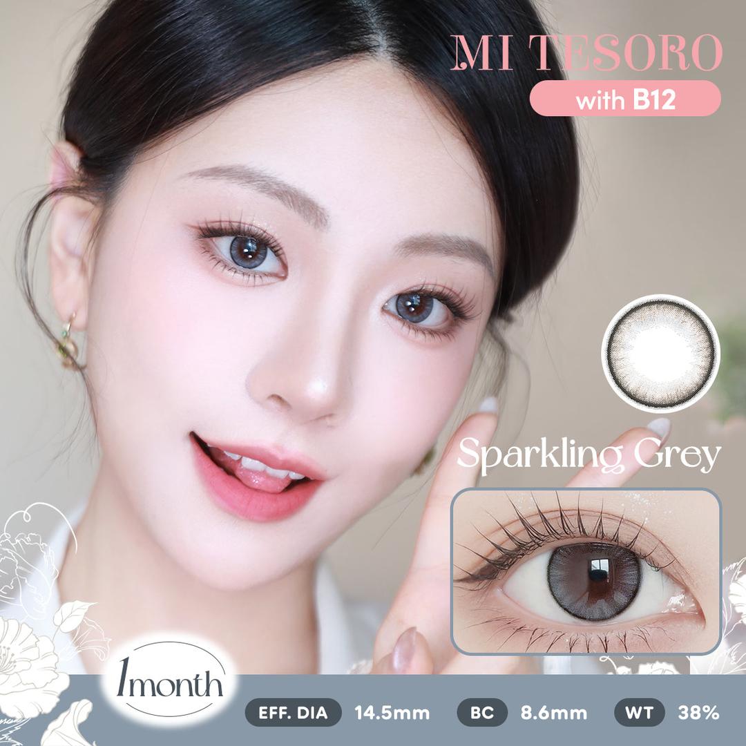 Sparkling Grey-Mi Tesoro Monthly Color Con 2pcs