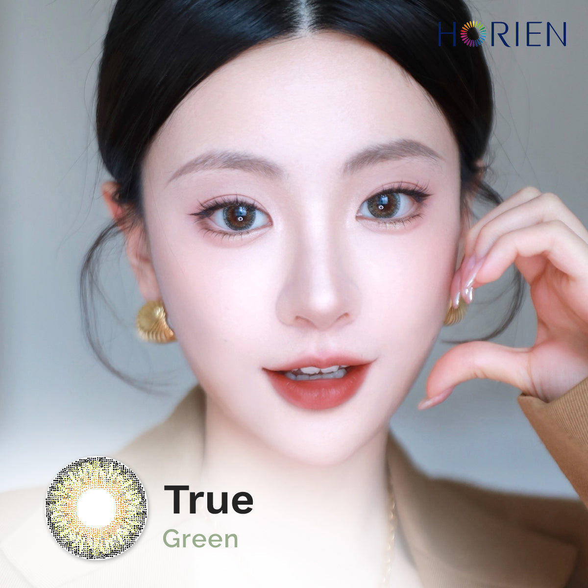 True Green-Eye Secret 38% 1 Day Color Lenses 10pcs