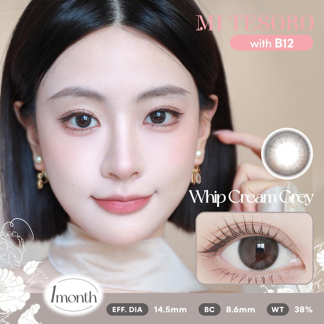 Whip Cream Grey-Mi Tesoro Monthly Color Con 2pcs