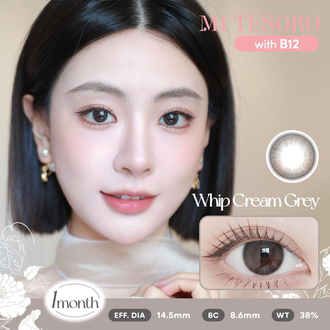 Whip Cream Grey-Mi Tesoro Monthly Color Con 2pcs