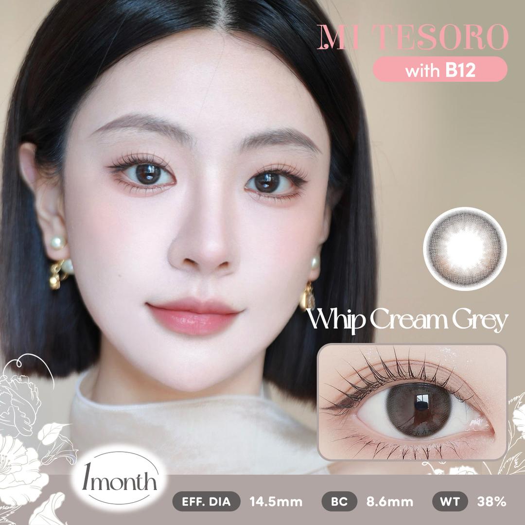 Whip Cream Grey-Mi Tesoro Monthly Color Con 2pcs