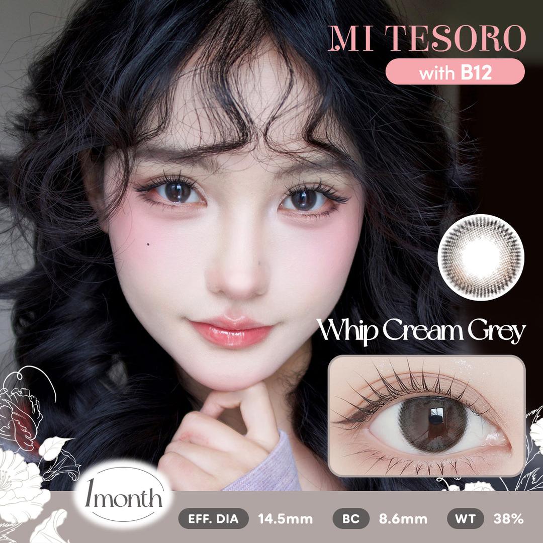 Whip Cream Grey-Mi Tesoro Monthly Color Con 2pcs