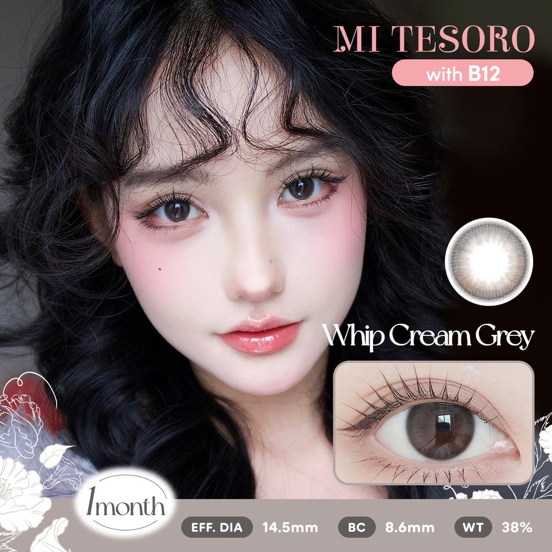 Whip Cream Grey-Mi Tesoro Monthly Color Con 2pcs