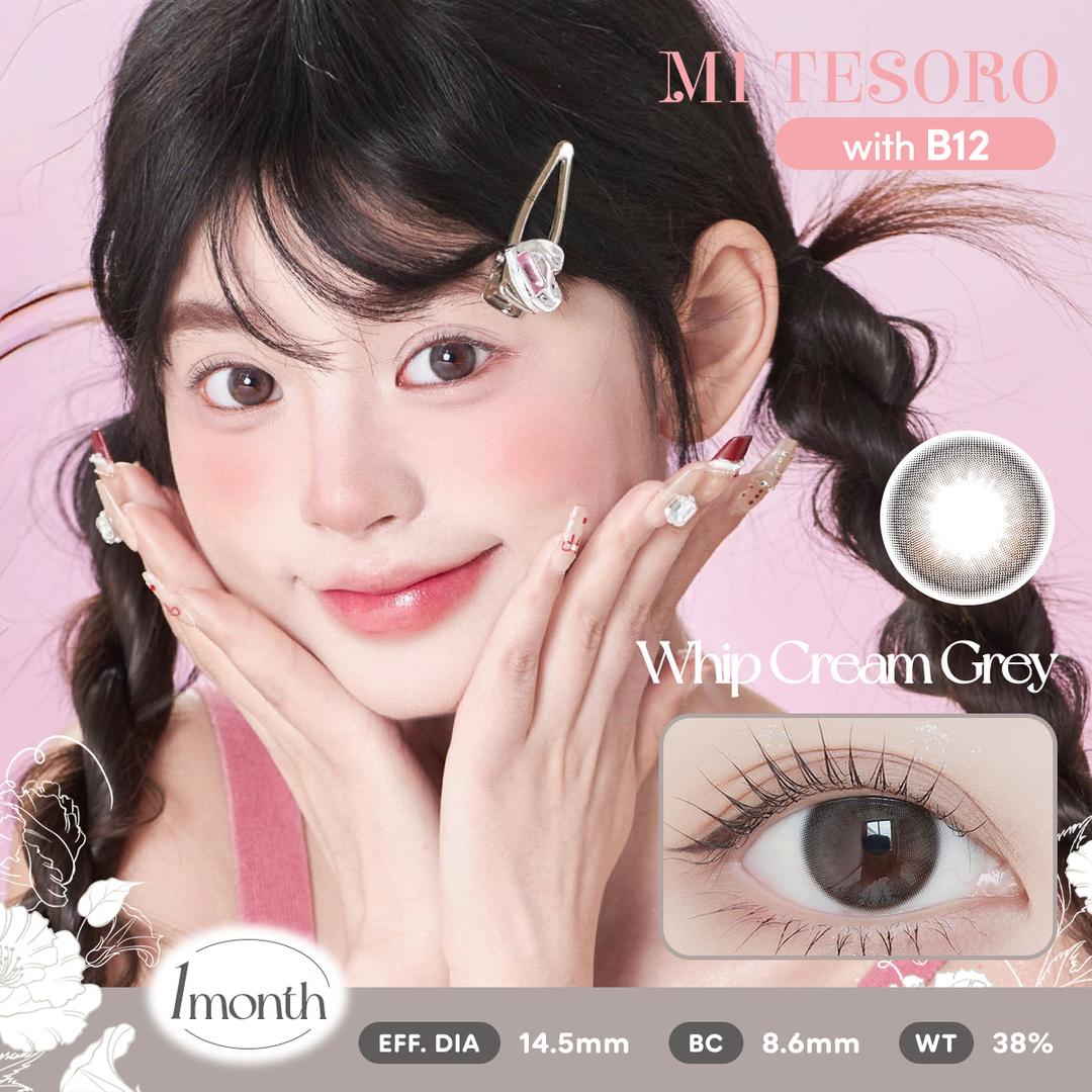 Whip Cream Grey-Mi Tesoro Monthly Color Con 2pcs