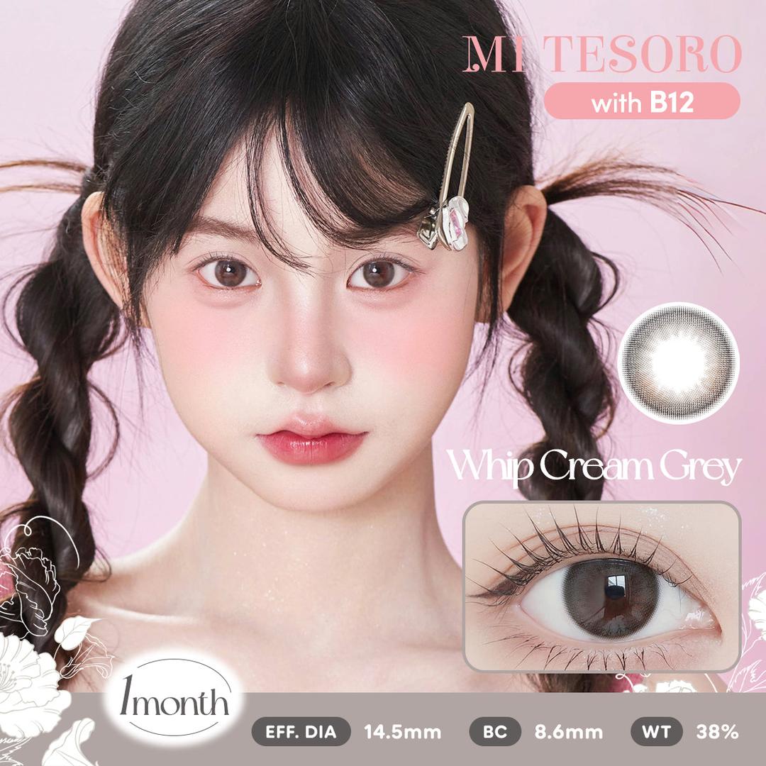 Whip Cream Grey-Mi Tesoro Monthly Color Con 2pcs
