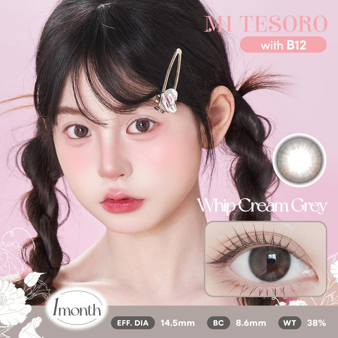 Whip Cream Grey-Mi Tesoro Monthly Color Con 2pcs