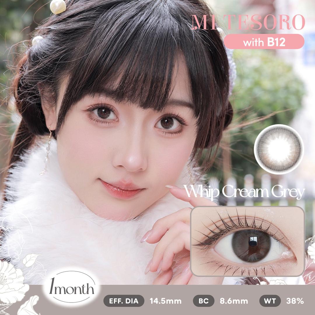 Whip Cream Grey-Mi Tesoro Monthly Color Con 2pcs