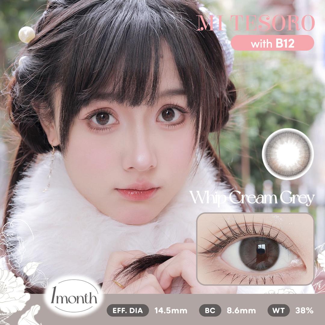 Whip Cream Grey-Mi Tesoro Monthly Color Con 2pcs