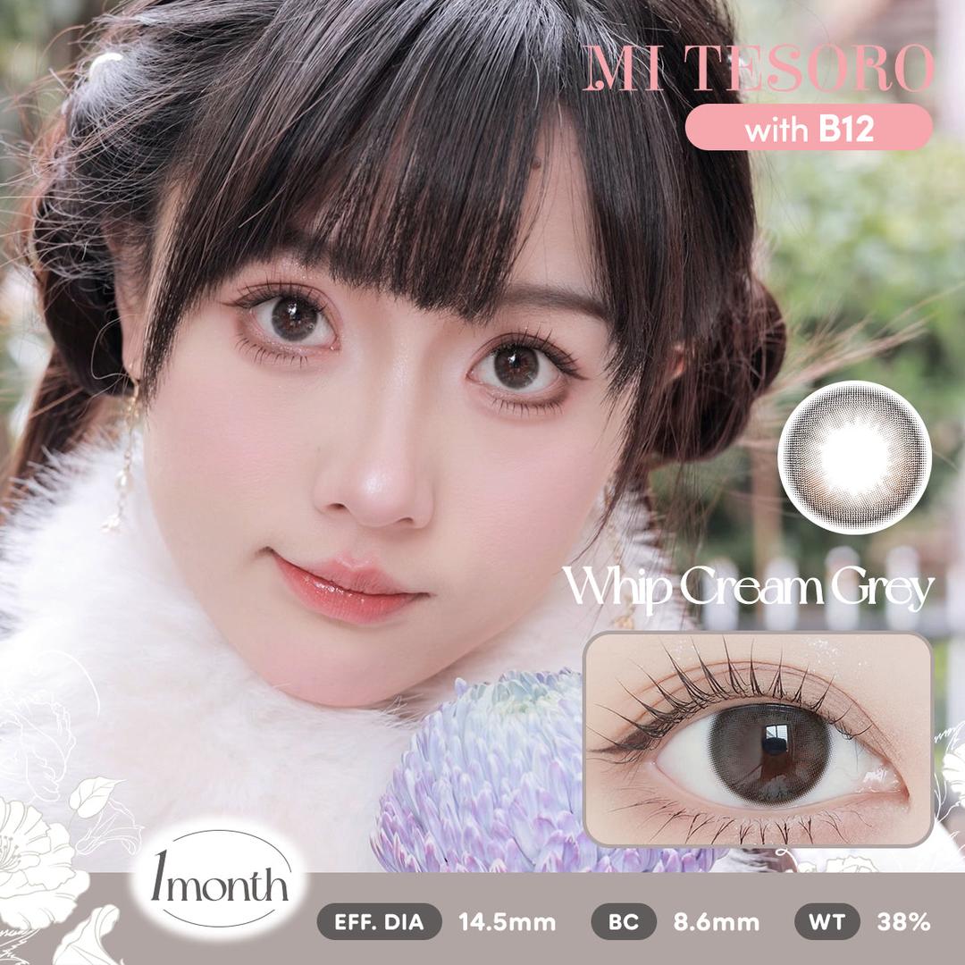 Whip Cream Grey-Mi Tesoro Monthly Color Con 2pcs