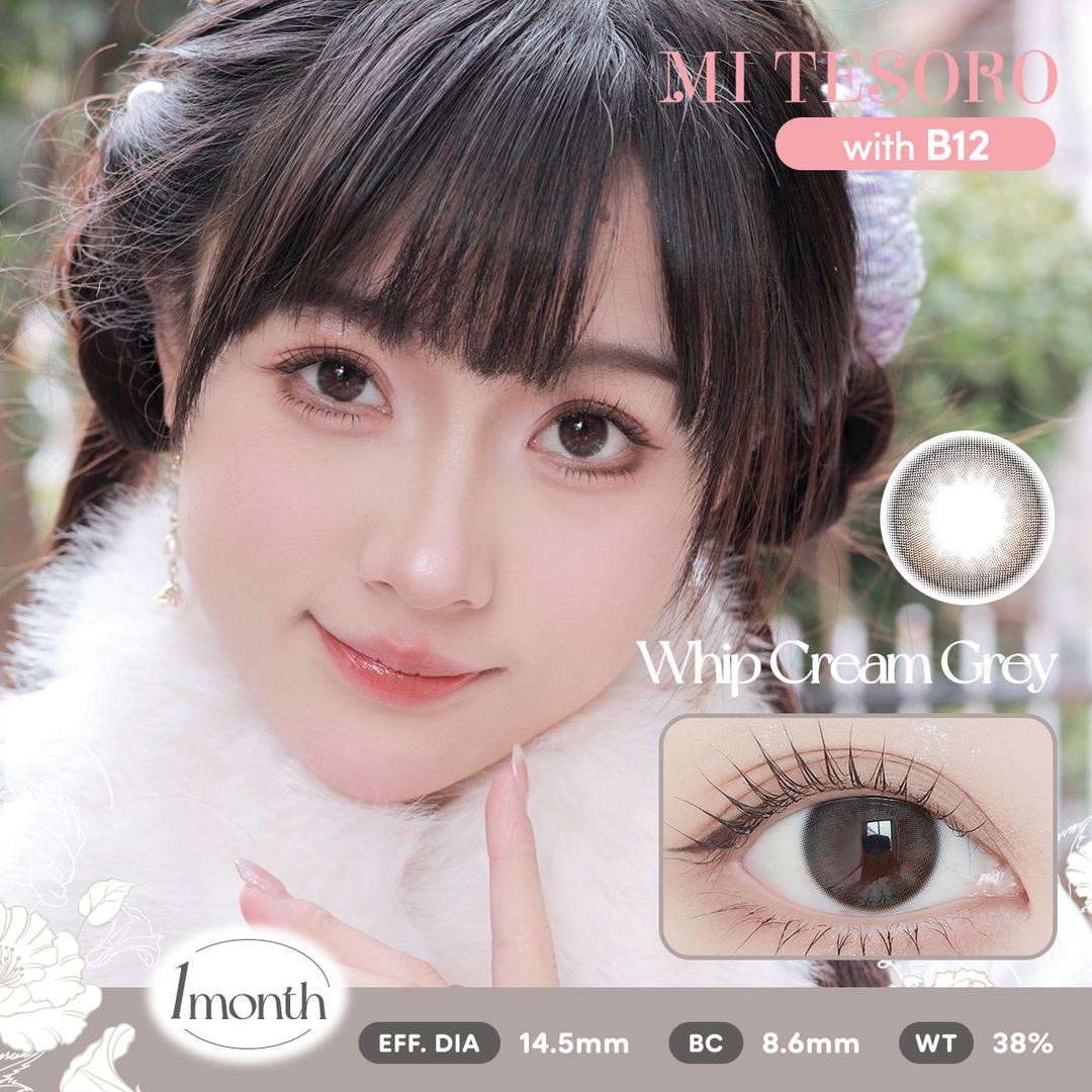 Whip Cream Grey-Mi Tesoro Monthly Color Con 2pcs
