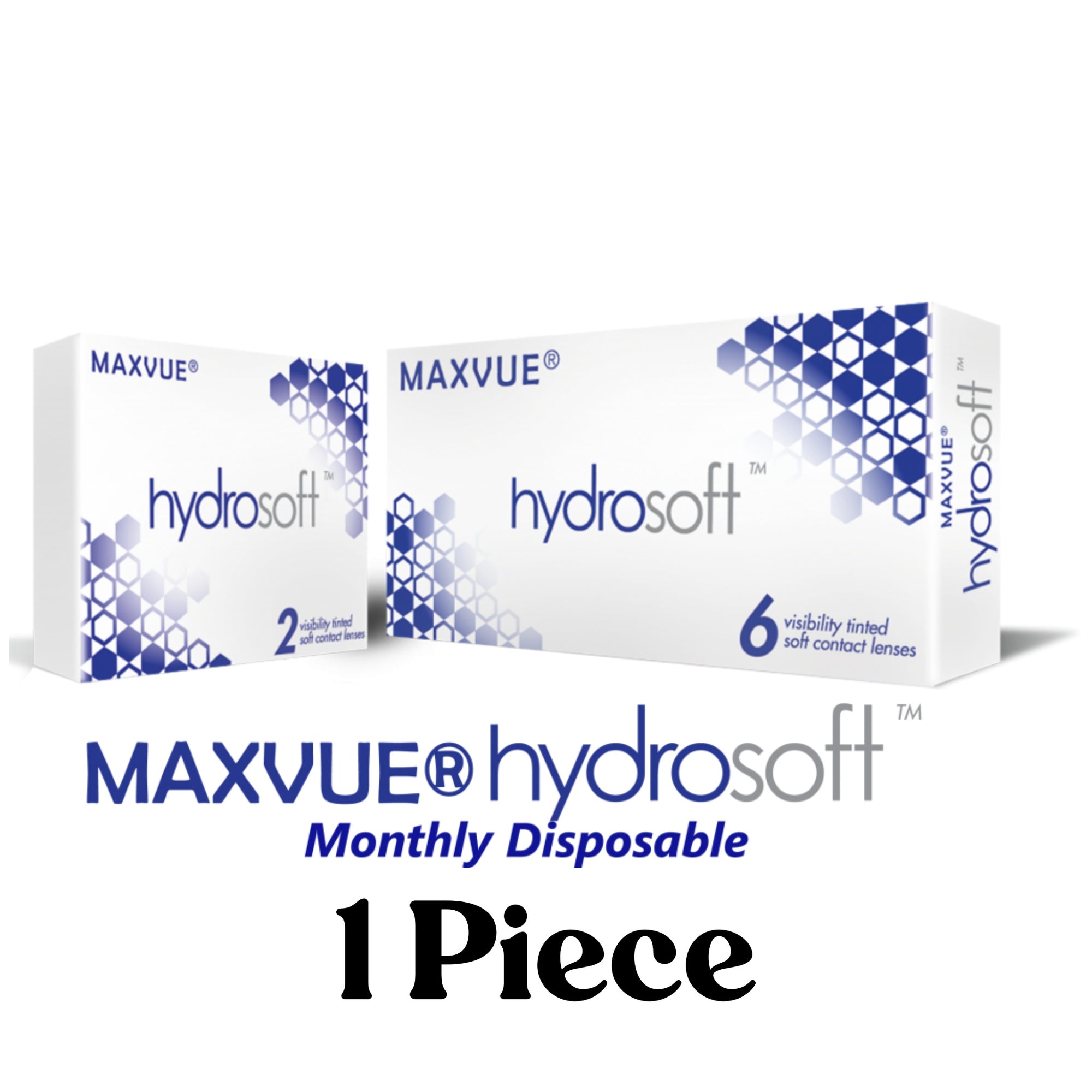 (1 Piece) Maxvue Hydrosoft Clear Monthly Disposable Hydrogel Soft Contact Lens