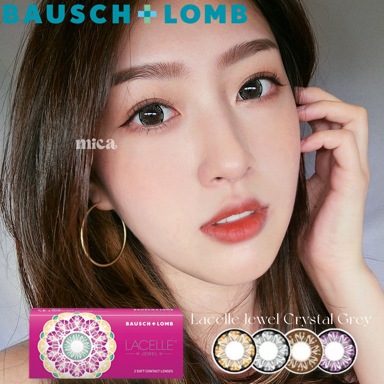 Bausch & Lomb Lacelle Jewel Crystal Grey 0-800 *25step