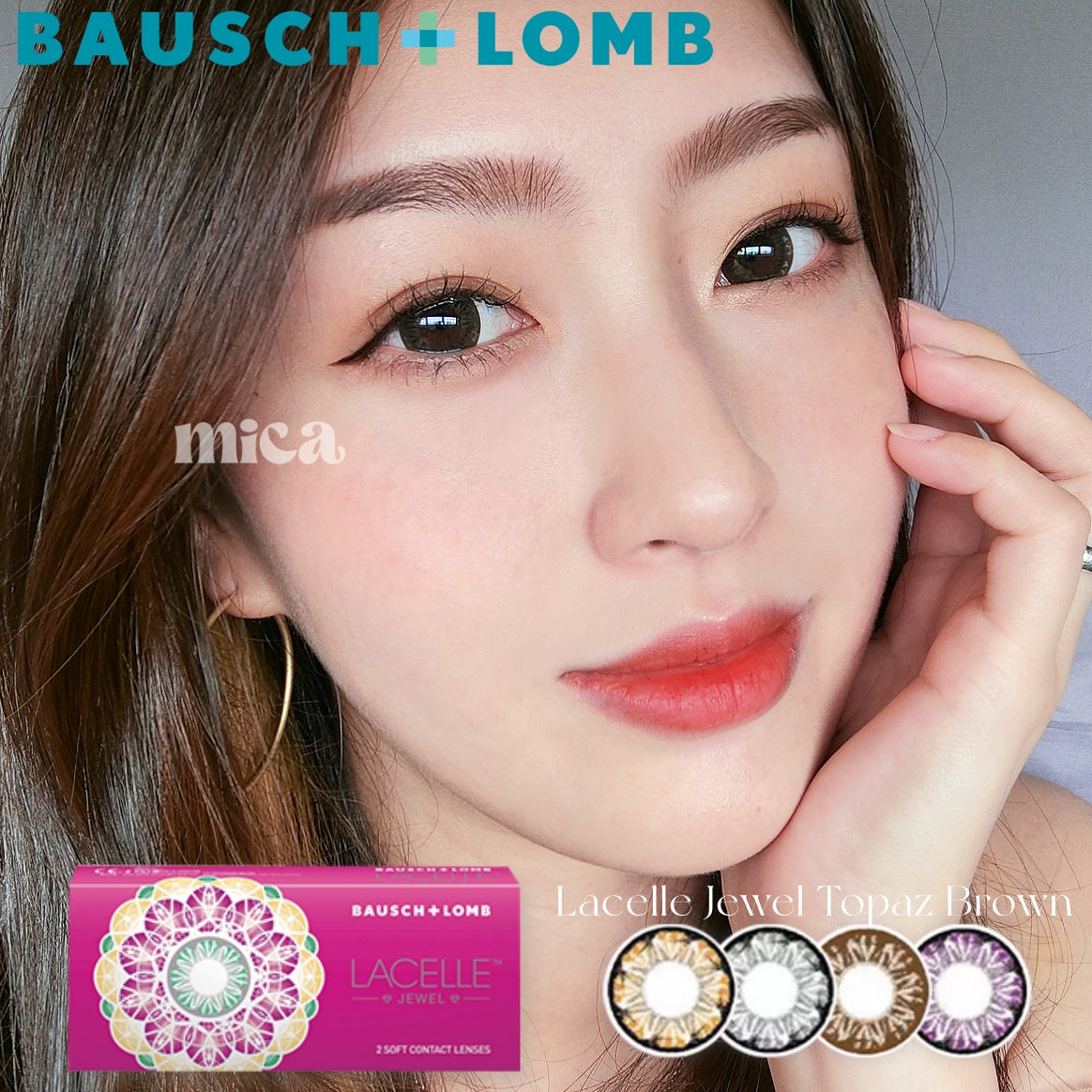 Bausch & Lomb Lacelle Jewel Topaz Brown 0-800 *25step